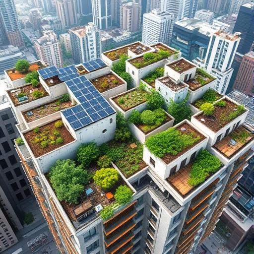 An aerial view of multiple interconnected urban rooftops, symbolizing the expansive network of connections available.