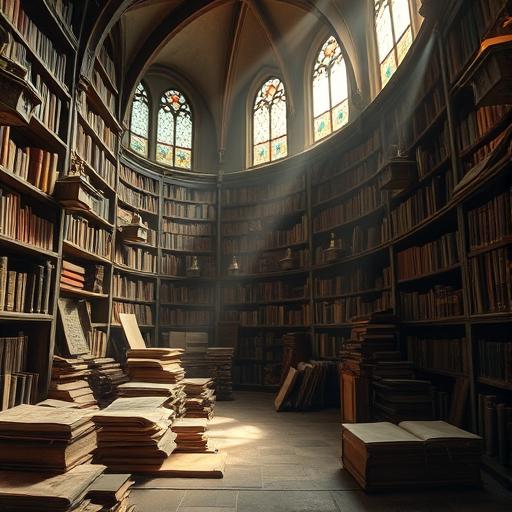 Symbolizing a world of knowledge and growth, an ancient library awaits your exploration