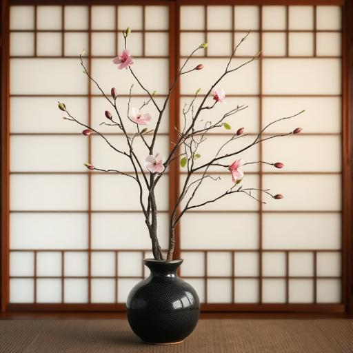 A serene Japanese tea room showcasing tranquility and a growth mindset.