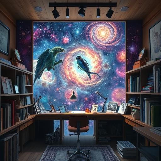 An artist’s study opening up like a book symbolizing an open mindset