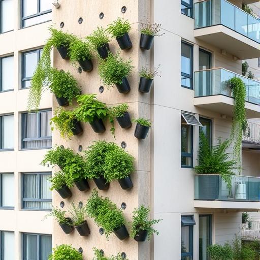 A vertical garden symbolizing growth through challenges.
