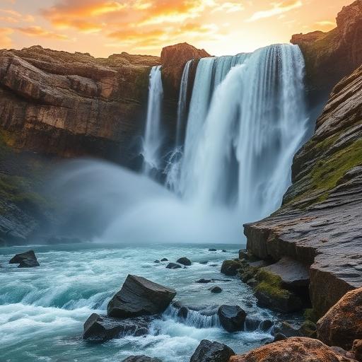 Powerful waterfall symbolizing unstoppable motivational flow