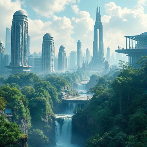 Futuristic city symbolizes limitless potential