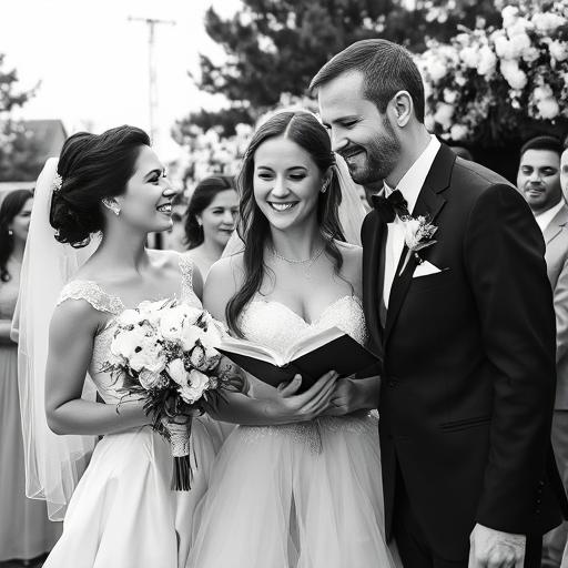 Black and white photograph depicting a couple overcoming adversity together
