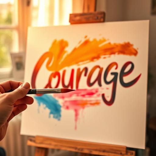 Artist’s hand holding a vibrant paintbrush, illustrating creative motivation