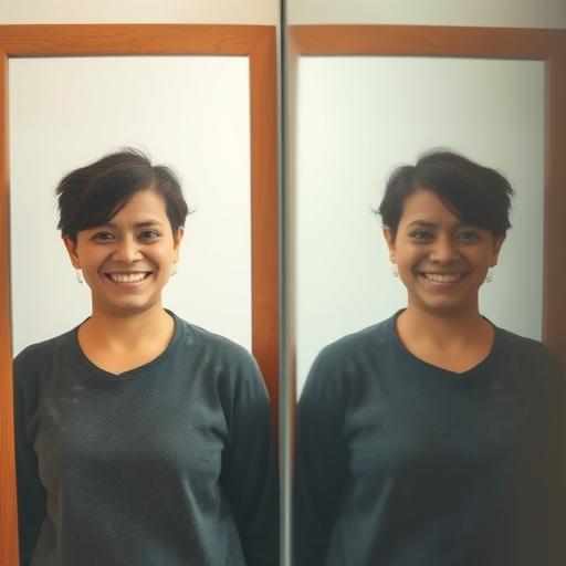 Double exposure image symbolizing inner emotions and outward expressions