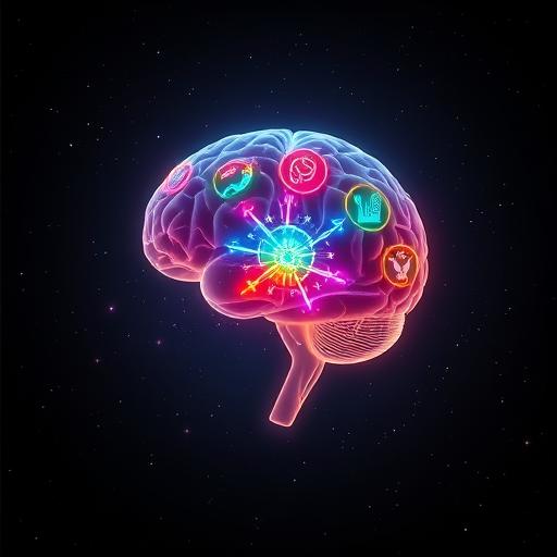Glowing brain visualization, illustrating power of positive mindset