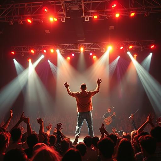 Concert stage portraying visionary goals and aspirations