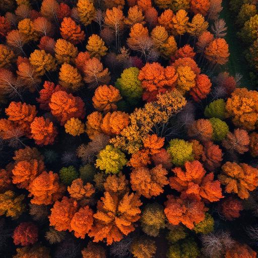 Overhead view of a forest symbolizing growth and resilience