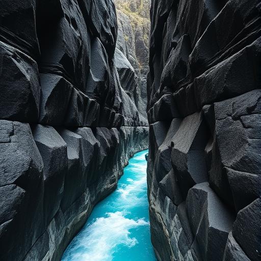 Close-up of intricate basalt columns showcasing natural beauty