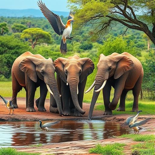 A group of playful elephants symbolizing collaboration and community in biotechnology.