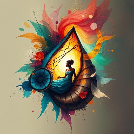 Artistic metamorphosis representing daily habit transformations