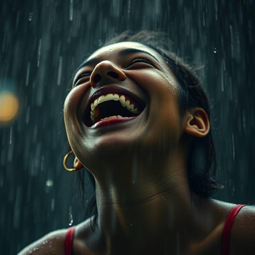 Person laughing freely illustrating positive and engaging communication