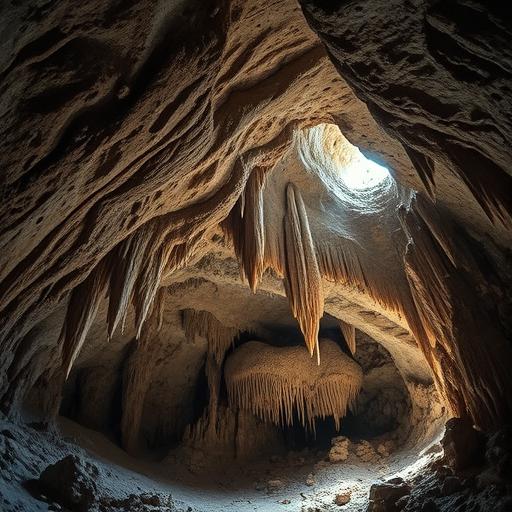 A dark underground cave representing hidden limiting beliefs that hold you back