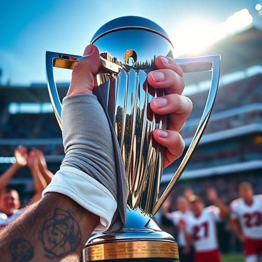 A close-up of an athlete's determined hand, symbolizing resilience and strength against obstacles