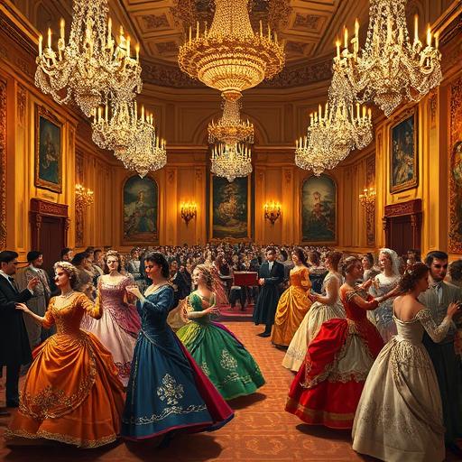 A grand celebration of achievements at a renaissance ball
