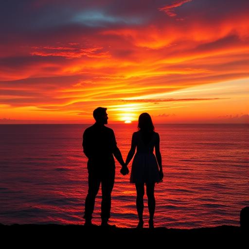A vibrant sunset over a vast ocean inspiring limitless possibilities