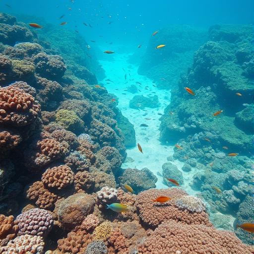 A vibrant coral reef teeming with a variety of tropic fish, symbolizing the beauty of individuality.