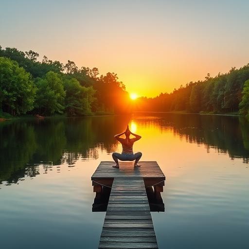 Serene landscape of a quiet lake surrounded by lush greenery