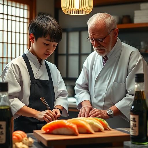 A serene Japanese kitchen interior that promotes a sense of calm and creativity in networking