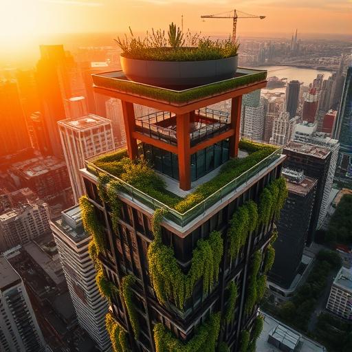Rooftop garden representing aspirations and goals