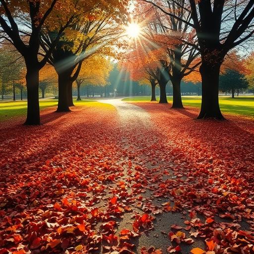 An autumnal pathway symbolizing the beauty of self-care