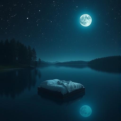 A serene night time landscape illustrating contemplation and goal setting.
