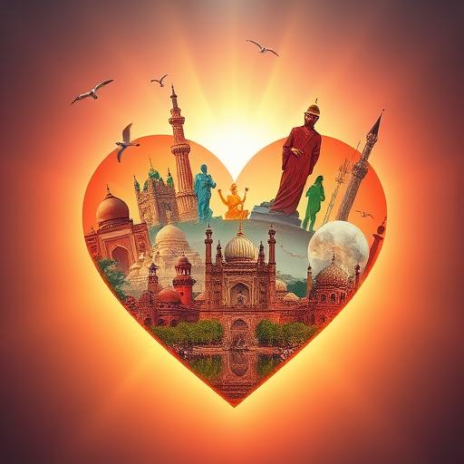 Artistic representation of cultural landmarks symbolizing diverse strengths