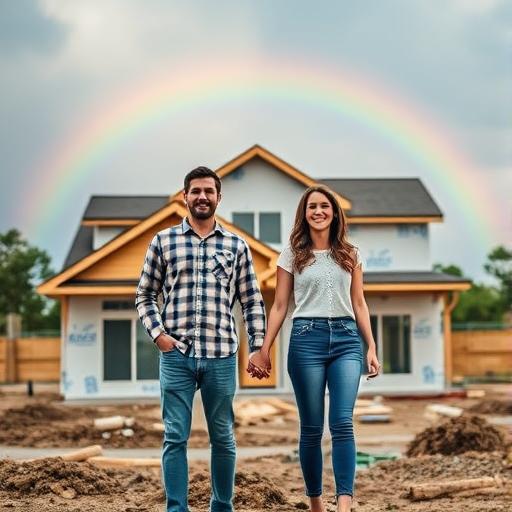Couple in love demonstrating joy and partnership