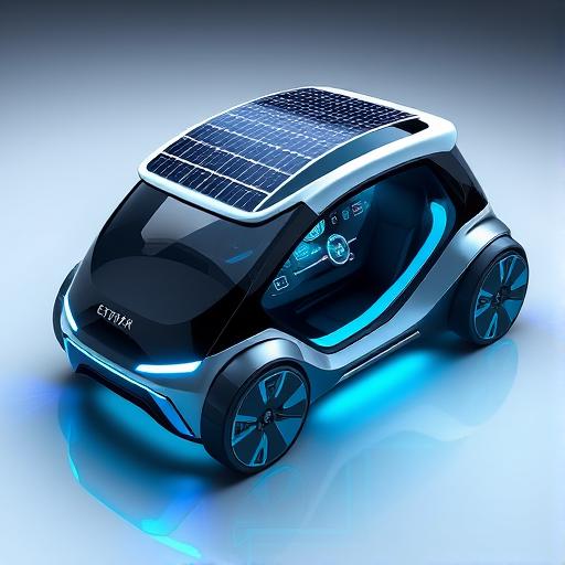 A futuristic electric vehicle concept symbolizing innovative leadership.