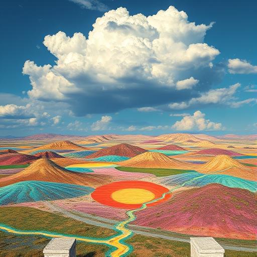 Surreal landscape representing limitless potential