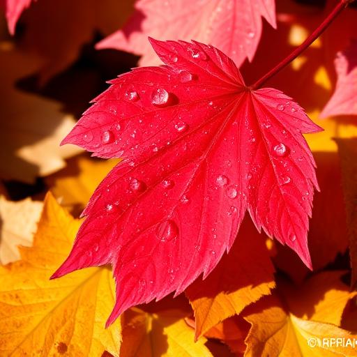Vibrant red maple leaf symbolizing health and vitality