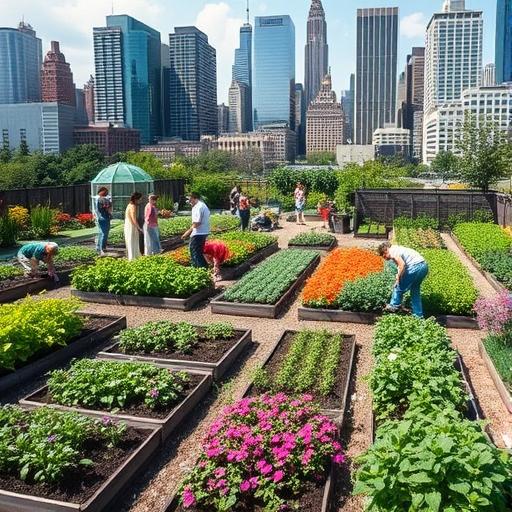 A vibrant community garden representing growth and resilience in entrepreneurship.
