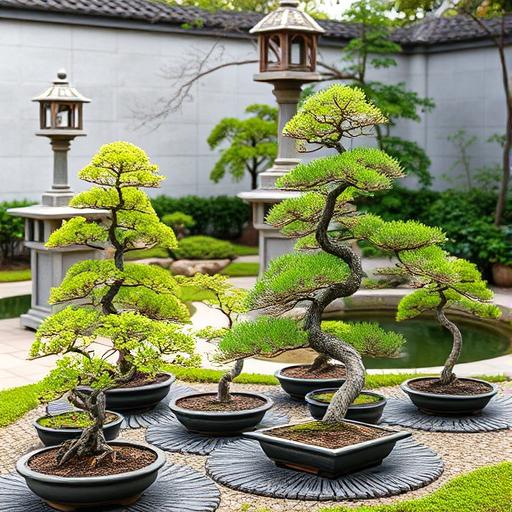 A serene outdoor Japanese garden setting promoting mindfulness