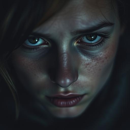 Dramatic close-up showing a single tear representing emotional intensity