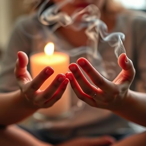 Hands in a meditative gesture, showcasing the importance of mindfulness in feedback reception.