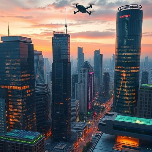 Futuristic city skyline at dusk symbolizing endless possibilities