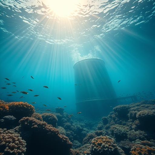 Serene underwater thermal scene inspiring deep vision and clarity