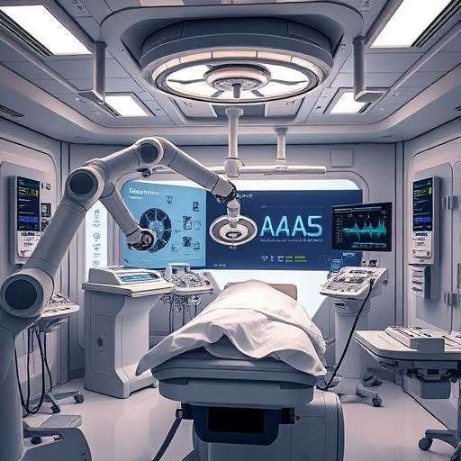 A futuristic hospital room representing balance in life and work