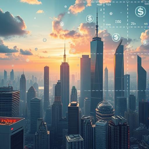 Futuristic city skyline, representing overcoming obstacles