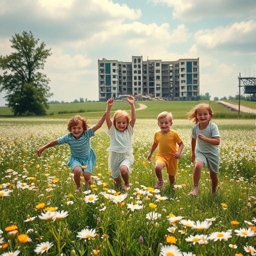 Children playing joyfully symbolizing positive habits
