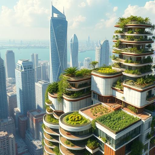 A futuristic cityscape representing potential and progress.