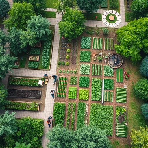 An aerial view of a large urban park, highlighting a serene environment for relaxation.