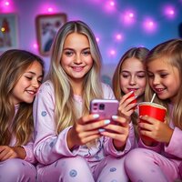 Teenage Girl at Sleepover