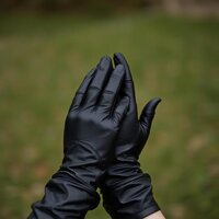 Lady in Leather Gloves
