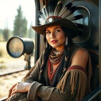 Wild West Native Woman