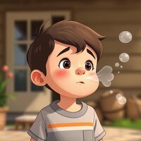 Innocent Cartoon Boy