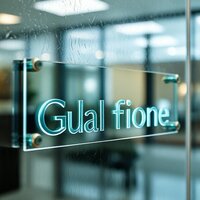 Office Glass Name Plate