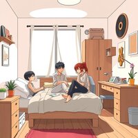 Room with Characters A, B, and C