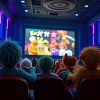 Sesame Street Audience Watching Movie